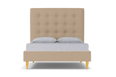 Palmer Upholstered Bed :: Leg Finish: Natural / Size: Queen Size
