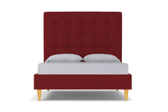 Palmer Upholstered Bed :: Leg Finish: Natural / Size: Queen Size
