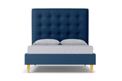 Palmer Upholstered Bed :: Leg Finish: Natural / Size: Queen Size