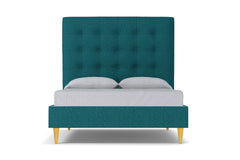Palmer Upholstered Bed :: Leg Finish: Natural / Size: Queen Size