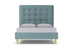 Palmer Upholstered Bed :: Leg Finish: Natural / Size: Queen Size