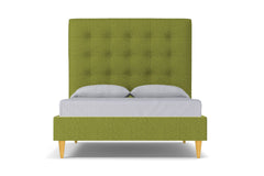 Palmer Upholstered Bed :: Leg Finish: Natural / Size: Queen Size