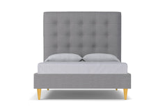 Palmer Upholstered Bed :: Leg Finish: Natural / Size: Queen Size