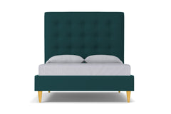 Palmer Upholstered Bed :: Leg Finish: Natural / Size: Queen Size