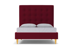 Palmer Upholstered Bed :: Leg Finish: Natural / Size: Queen Size