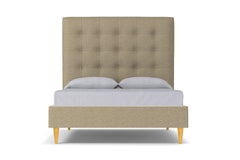 Palmer Upholstered Bed :: Leg Finish: Natural / Size: Queen Size