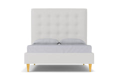Palmer Upholstered Bed :: Leg Finish: Natural / Size: Queen Size