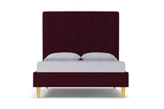 Palmer Upholstered Bed :: Leg Finish: Natural / Size: Queen Size