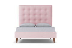 Palmer Upholstered Bed :: Leg Finish: Pecan / Size: Queen Size