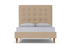 Palmer Upholstered Bed :: Leg Finish: Pecan / Size: Queen Size