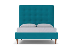 Palmer Upholstered Bed :: Leg Finish: Pecan / Size: Queen Size