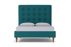 Palmer Upholstered Bed :: Leg Finish: Pecan / Size: Queen Size