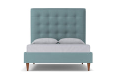 Palmer Upholstered Bed :: Leg Finish: Pecan / Size: Queen Size