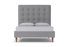 Palmer Upholstered Bed :: Leg Finish: Pecan / Size: Queen Size
