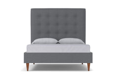 Palmer Upholstered Bed :: Leg Finish: Pecan / Size: Queen Size