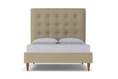 Palmer Upholstered Bed :: Leg Finish: Pecan / Size: King