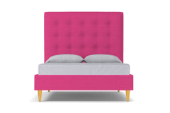 Palmer Upholstered Bed :: Leg Finish: Natural / Size: Queen Size
