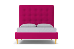 Palmer Upholstered Bed :: Leg Finish: Natural / Size: Queen Size