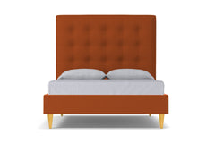 Palmer Upholstered Bed :: Leg Finish: Natural / Size: Queen Size