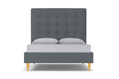 Palmer Upholstered Bed :: Leg Finish: Natural / Size: Queen Size