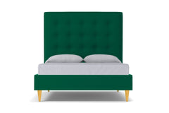 Palmer Upholstered Bed :: Leg Finish: Natural / Size: Queen Size