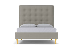 Palmer Upholstered Bed :: Leg Finish: Natural / Size: Queen Size