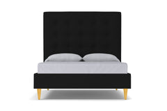 Palmer Upholstered Bed :: Leg Finish: Natural / Size: Queen Size