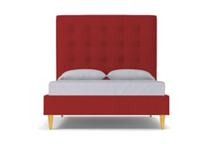 Palmer Upholstered Bed :: Leg Finish: Natural / Size: Queen Size