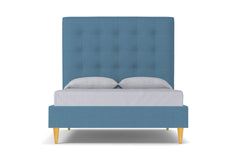 Palmer Upholstered Bed :: Leg Finish: Natural / Size: Queen Size