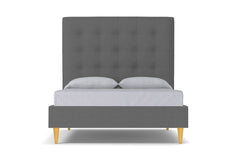 Palmer Upholstered Bed :: Leg Finish: Natural / Size: Queen Size