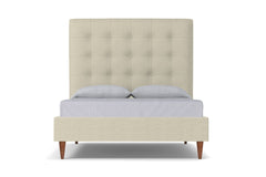 Palmer Upholstered Bed :: Leg Finish: Pecan / Size: Queen Size