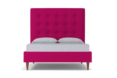 Palmer Upholstered Bed :: Leg Finish: Pecan / Size: Queen Size