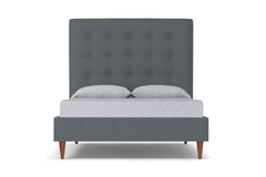 Palmer Upholstered Bed :: Leg Finish: Pecan / Size: Queen Size