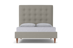 Palmer Upholstered Bed :: Leg Finish: Pecan / Size: Queen Size