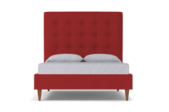 Palmer Upholstered Bed :: Leg Finish: Pecan / Size: Queen Size