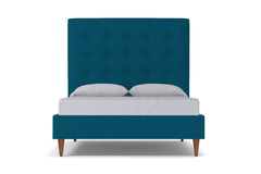 Palmer Upholstered Bed :: Leg Finish: Pecan / Size: Queen Size
