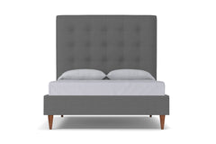 Palmer Upholstered Bed :: Leg Finish: Pecan / Size: Queen Size