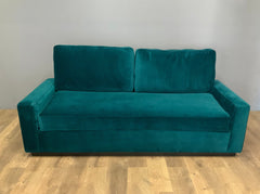 Harper Queen Size Sleeper Sofa in PEACOCK VELVET