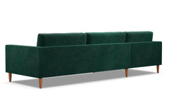 Samson 2pc Sectional Sofa :: Leg Finish: Pecan / Configuration: LAF - Chaise on the Left