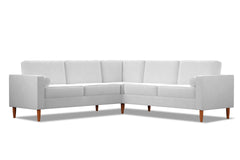 Samson 2pc L-Sectional Sofa :: Leg Finish: Pecan