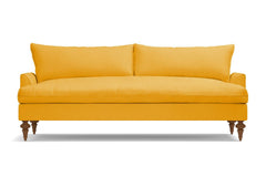 Saxon Velvet Sofa :: Leg Finish: Pecan