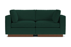 Taylor Plush 2pc Modular Sofa :: Leg Finish: Pecan
