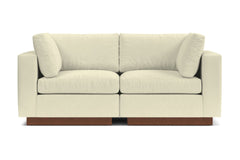 Taylor Plush 2pc Modular Sofa :: Leg Finish: Pecan