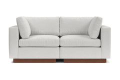 Taylor Plush 2pc Modular Sofa :: Leg Finish: Pecan
