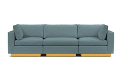 Taylor Plush 3pc Modular Sofa :: Leg Finish: Natural