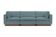 Taylor Plush 3pc Modular Sofa :: Leg Finish: Pecan