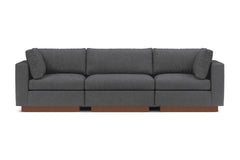 Taylor Plush 3pc Modular Sofa :: Leg Finish: Pecan