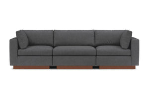 Taylor Plush 3pc Modular Sofa :: Leg Finish: Pecan