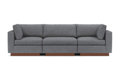 Taylor Plush 3pc Modular Sofa :: Leg Finish: Pecan