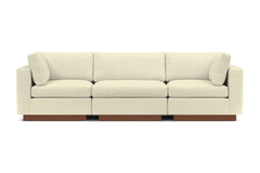 Taylor Plush 3pc Modular Sofa :: Leg Finish: Pecan